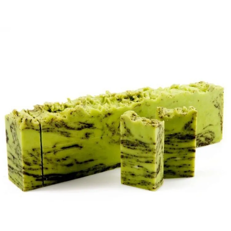 Sapone artigianale in barra all'albero del tè e tè verde, Big Soap Factory