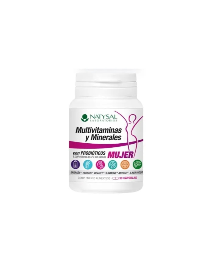 Multivitamines minéraux femme 30 gélules, Natysal