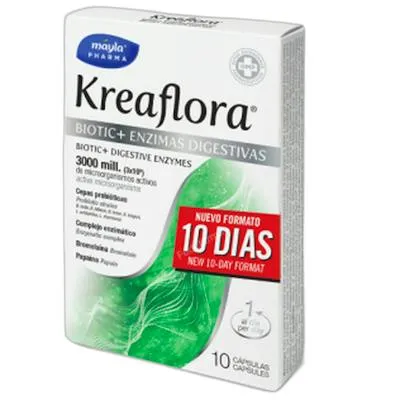 Kreaflora biotic+ enzimas digestivas 10 cápsulas, Mayla