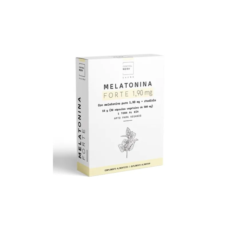 Melatonina forte 1.90 mg 500 mg 30 cápsulas, Herbora