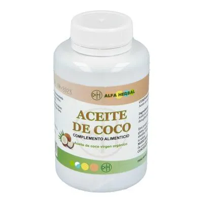 Aceite de coco 120 cápsulas, Alfa Herbal