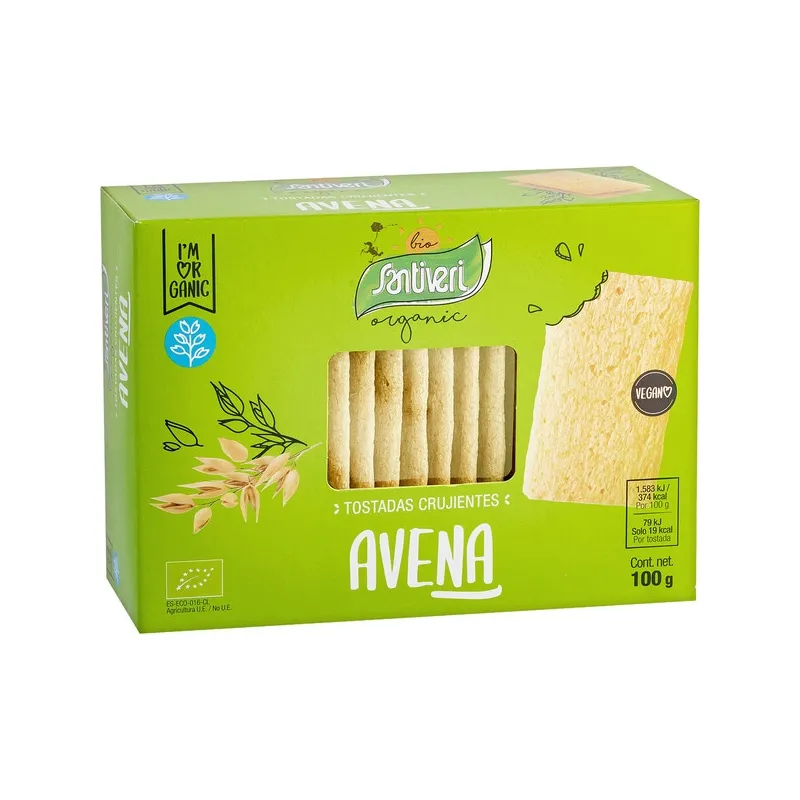 Tostadas avena crujientes BIO 100 g, Santiveri