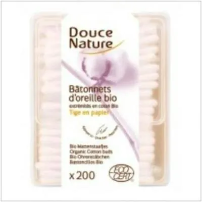 Bastoncillos de algodón para oido 200 uds., Douce Nature