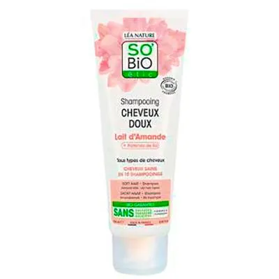 So´ etic champú suave leche almendras-proteínas arroz BIO 250 ml, SO'BiO étic