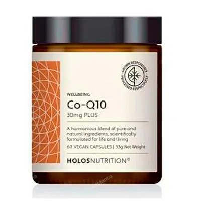 Co-Q10 plus 30 mg 60 cápsulas vegetales, Holos Nutrition