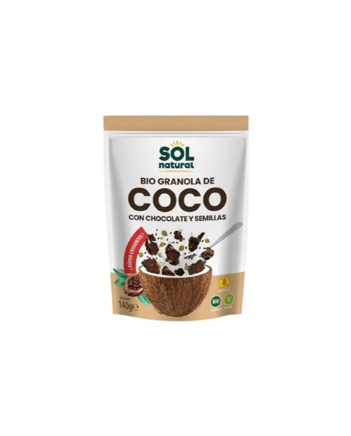 Coconut chocolate and seeds granola sol n BIO 140 g, Sol Natural