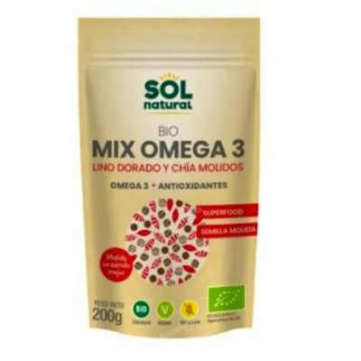Mix omega 3 lino-chia molidas BIO 200 g, Solnatural