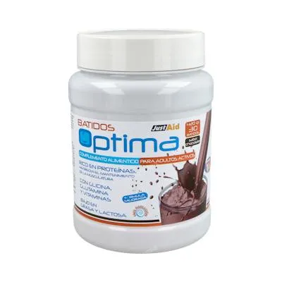 Optima batido proteínas chocolate 420 g, Just Aid