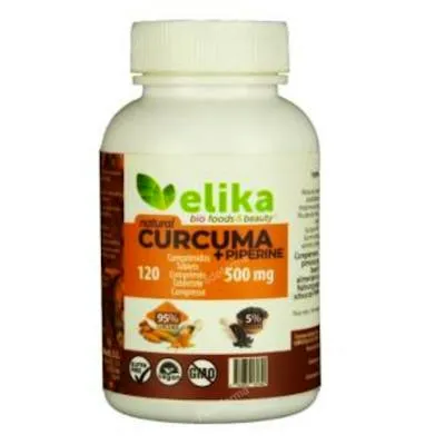 Cúrcuma+piperina 120 cápsulas vegetales, Elikafoods
