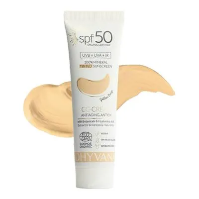 SPF 50 ml golden beige ecocert 50 ml, Dhyvana