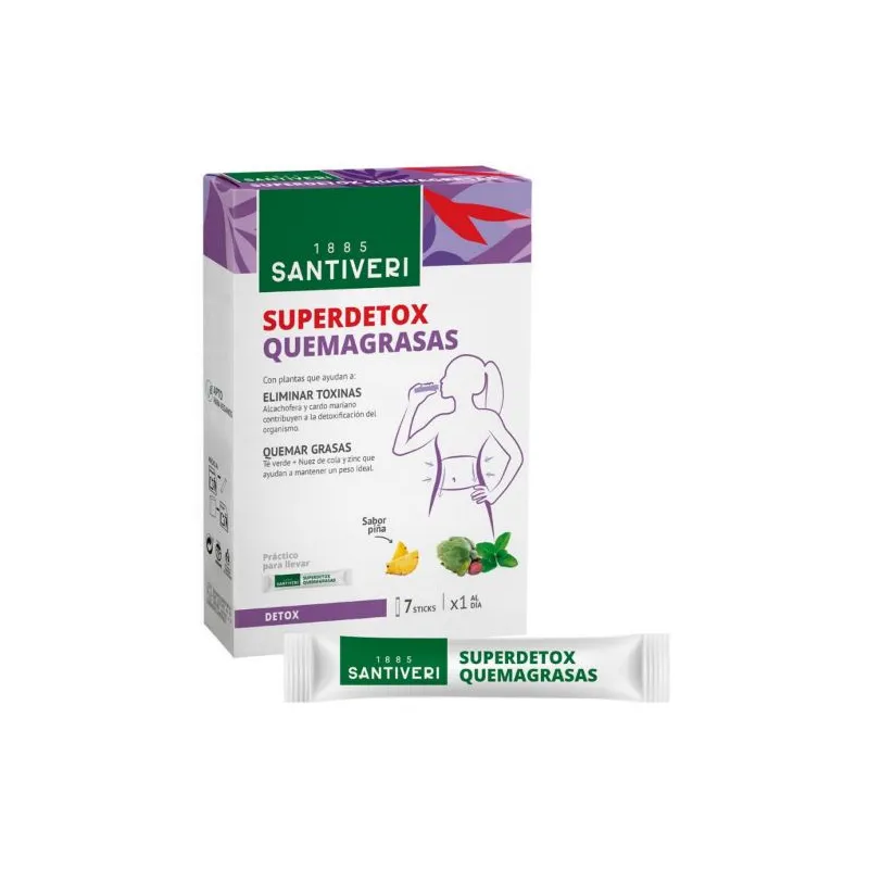 Superdetox quemagrasas 7 sticks, Santiveri