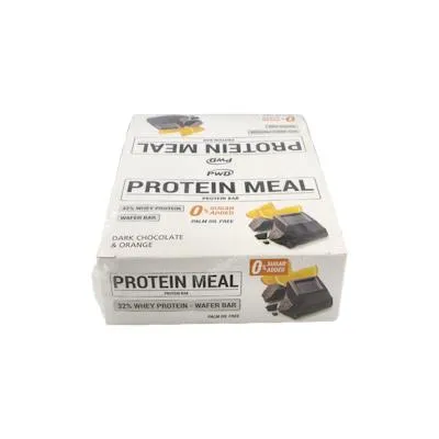 Protein meal barritas chocolate negro-naranja 12 uds., Pwd Nutrition