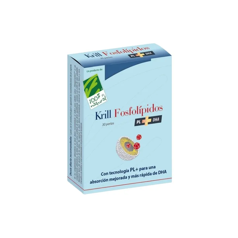 Krill fosfolipidos pl+dha 100%natural 30 perlas, 100% Natural