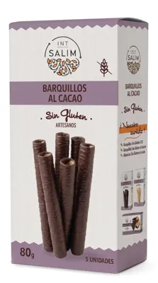 Barquillos sin gluten al cacao, Intsalim