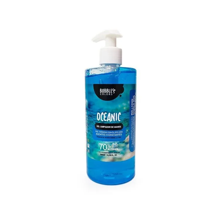 Handgel op basis van alcohol Oceanic 500 ml, Bubbles & Colors