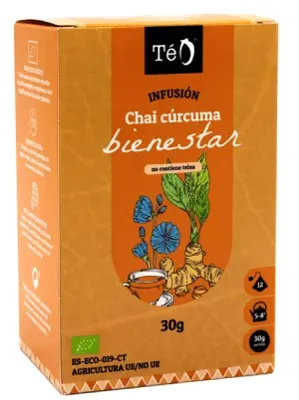 Bienestar – chai cúrcuma 12 bolsas -TEO BIO 30 g, Teo Bio