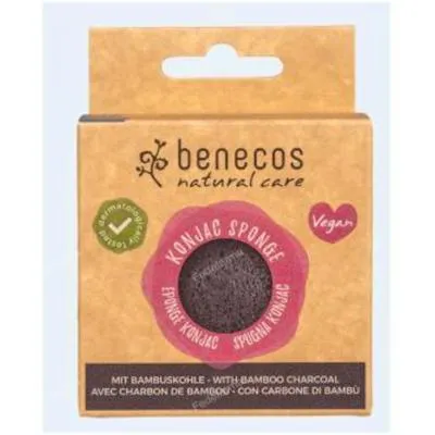 Esponja konjac bambu negro purificante-piel grasa, Benecos