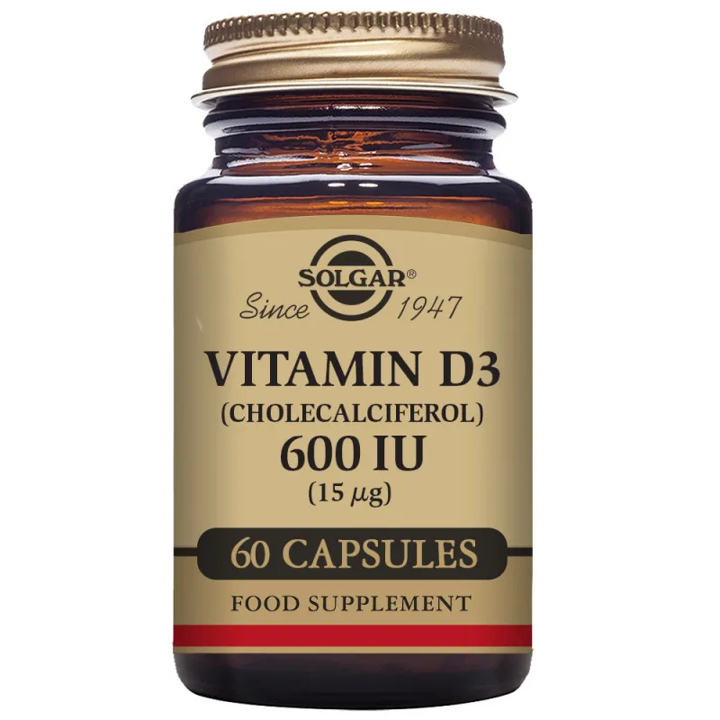 Vitamina d3 600iu 60 cápsulas, Solgar