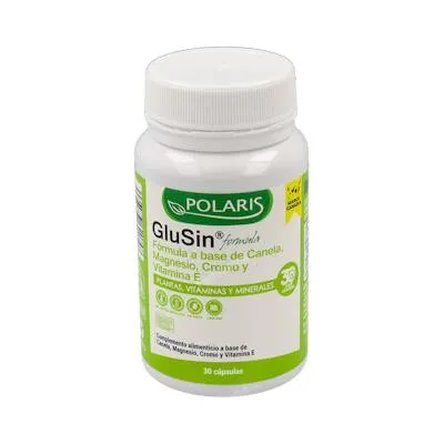 Glusin (canela + magnesio) 600 mg 30 cápsulas, Polaris