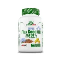 Super flaxseed oil ala 50% 90 cápsulas, Amix Greenday
