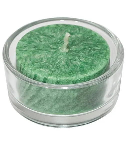 Velero cristal circular velas de té, Kerzenfarm