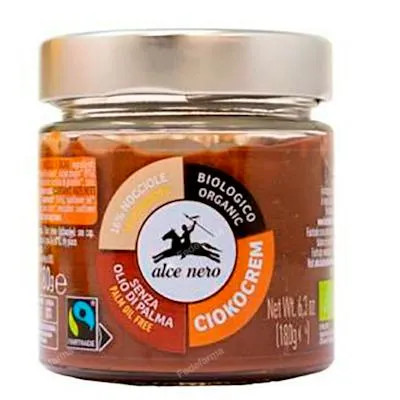 Crema de chocolate con Avellanas BIO 180 g, Alce Nero