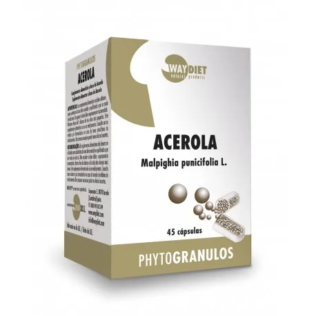 Acerola De 400 mg 45 cápsulas, Waydiet
