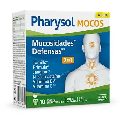 Mocos eferv 10 sobres, Pharysol