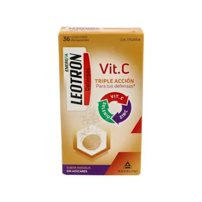 Vitamina C 36 comprimidos efervescentes, Leotron