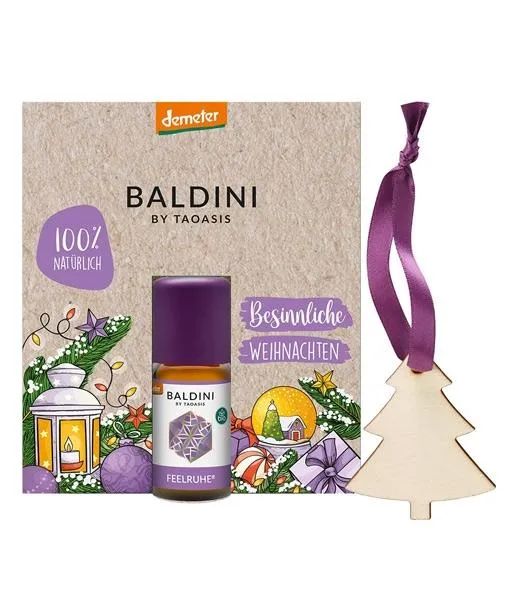 Kit Aroma Rust. Lavendel-, benzoë- en sinaasappelolie en houten boomhanger 5 ml, Taoasis