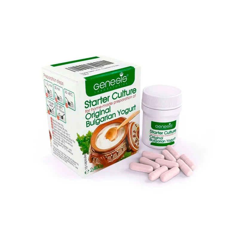 Ferment für Original Bulgarischen Joghurt in x 250 mg 10 Kapseln, Genesis