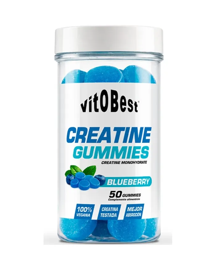 Creatina monohidrate sabor arándano vito 50 gummies, Vit.o.best
