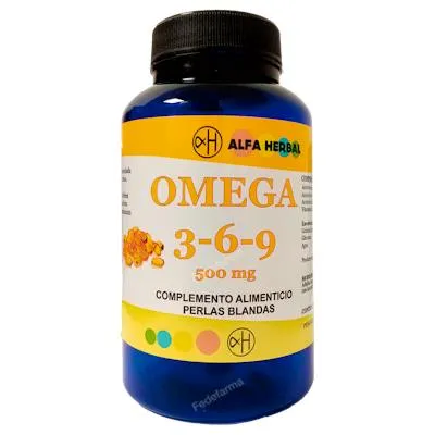 Omega 3-6-9 500 mg 100 perlas, Alfa Herbal
