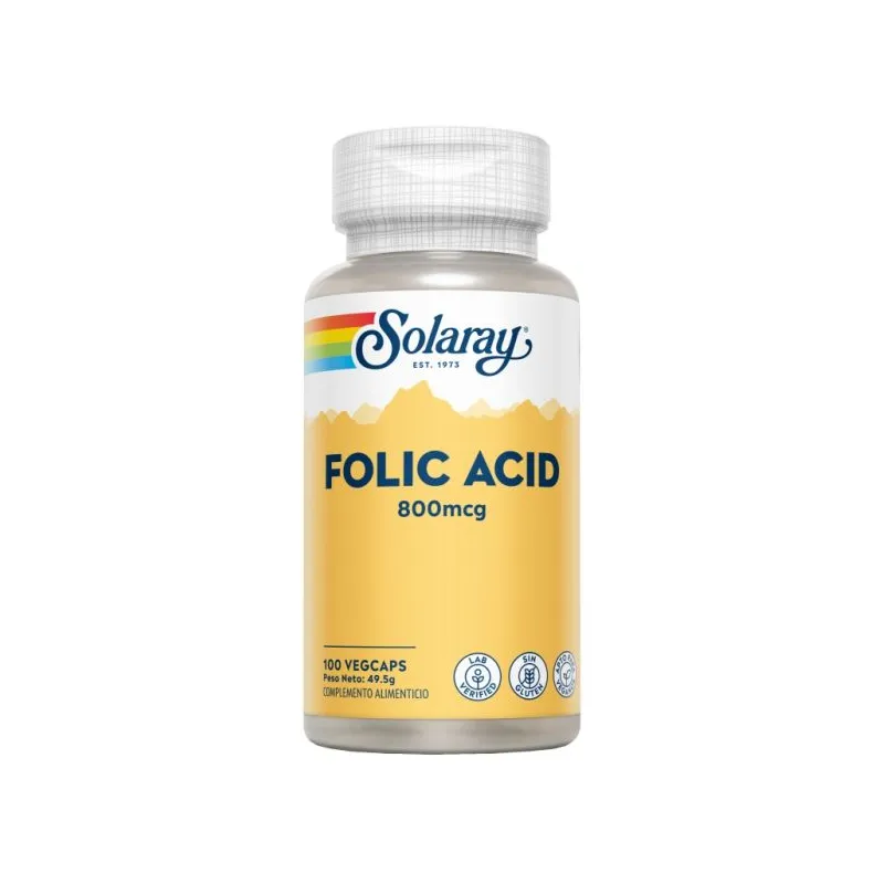 Ácido fólico 800 mg 100c, Solaray