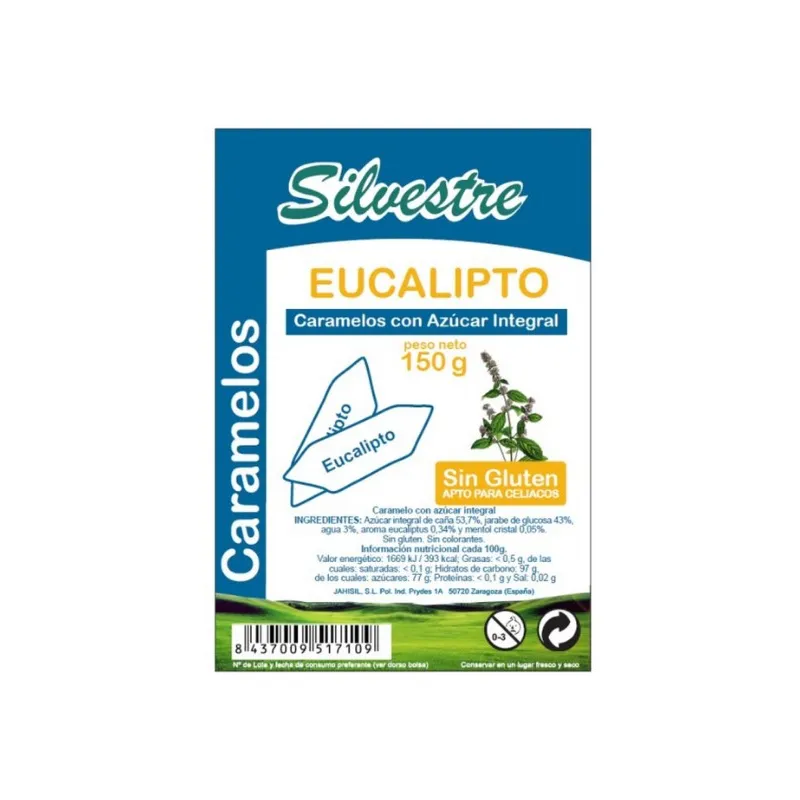 Caramelos eucalipto silv 150 g, Silvestre