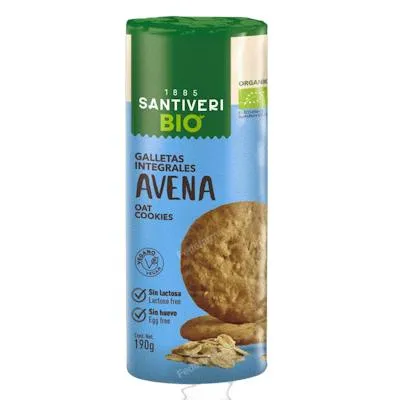 Galletas digestive avena BIO 190 g, Santiveri
