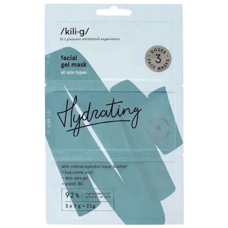 Máscara facial em gel intensamente hidratante, Kilig