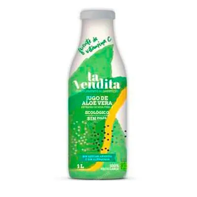 Jugo de aloe vera 100% sin pulpa BIO 1 l, La Vendita
