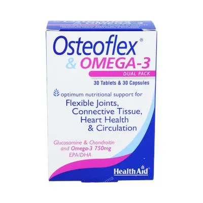 Osteoflex omega 3 30 comprimidos 30 cápsulas, Health Aid
