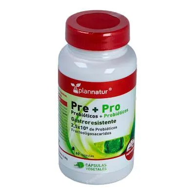 Pre + pro prebioticos-probioticos 60 cápsulas, Plannatur