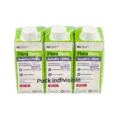 Florabiotic sueropro+ S. fresa 3 x 200 ml, Ns