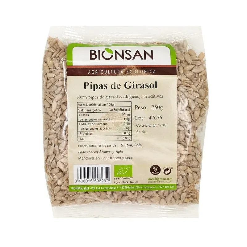 Pipas girasol BIO 250 g, Bionsan