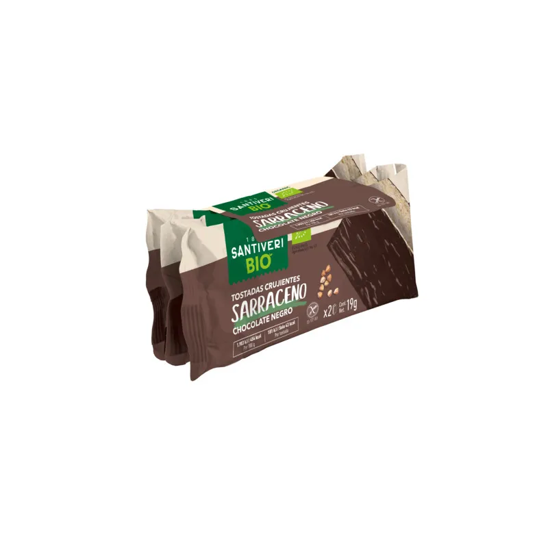 Tostadas trigo sarrac. choco 19grx3, Santiveri
