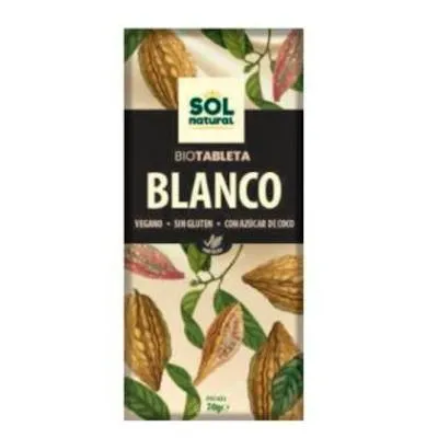 Chocolate blanco sin gluten BIO 70 g, Solnatural