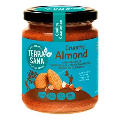 Crema crunchy de almendra BIO 250 g, Terrasana
