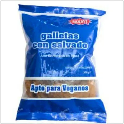 Galletas dieteticas con salvado 300 g caja 12 uds., Sanavi