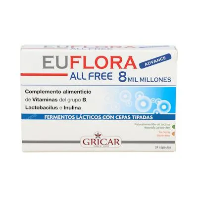 Euflora 8 all free advance 24 cápsulas, Gricar