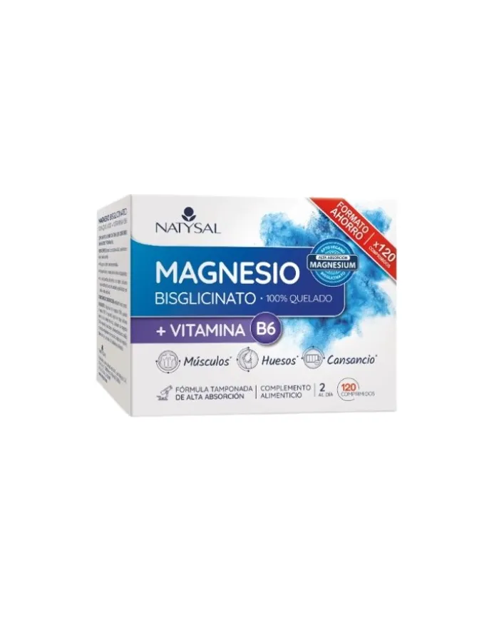 Magnésio bisglicinato+vitamina B6 120 cáps., Natysal