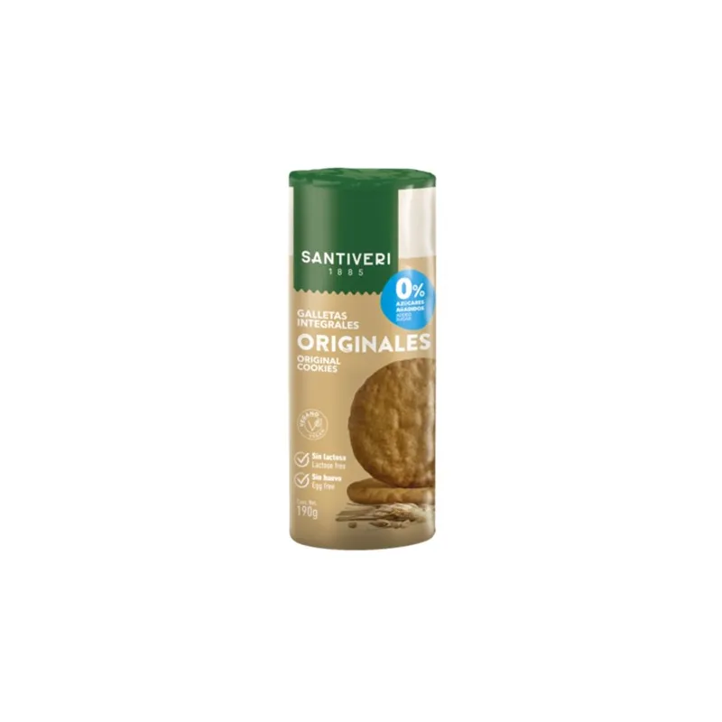 Galletas digestive tubo original sin azúcar santiver 190 g, Santiveri
