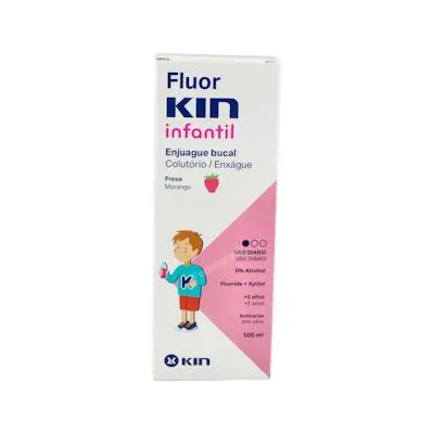 Fluorkin infantil fresa enjuage 500 ml, Kin